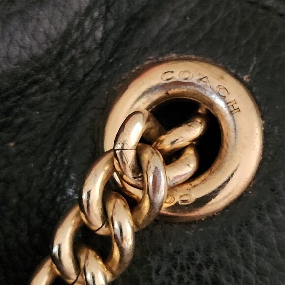 Euc Coach Marlie Black Leather Shoulder Bag Tote Purse - Picture 13 of 15